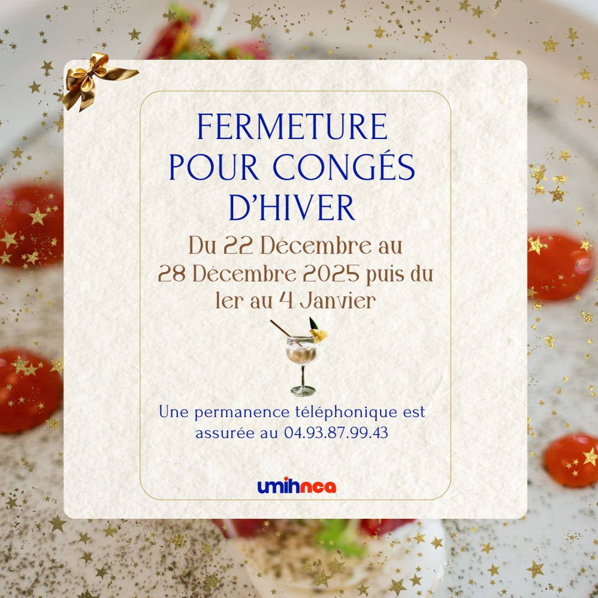 Information – Congés d’hiver